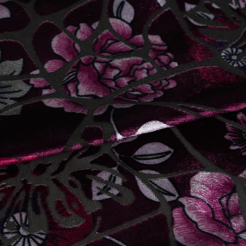 پارچه مخملی کره ای نایلون پلی استر اسپندکس سوخته 282 پارچه مخملی کره ای نایلون پلی استر اسپندکس سوخته 282